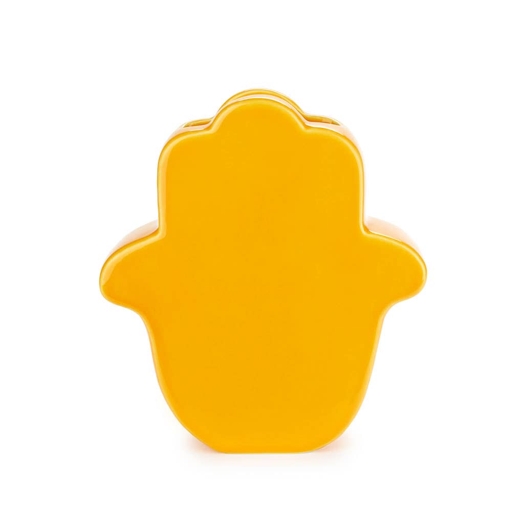 Vase, Lucky Hand, yellow, ceramic