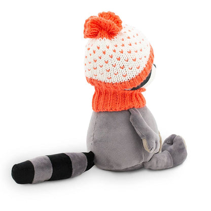 Denny le raton laveur en peluche : orange frais - 25 cm - 0+