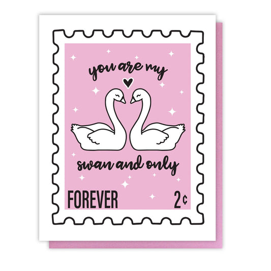 Carte Cygnes Amoureux