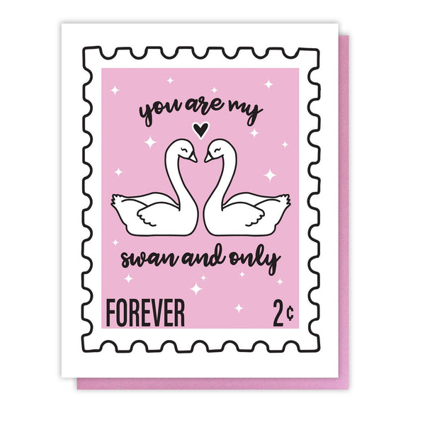 Carte Cygnes Amoureux
