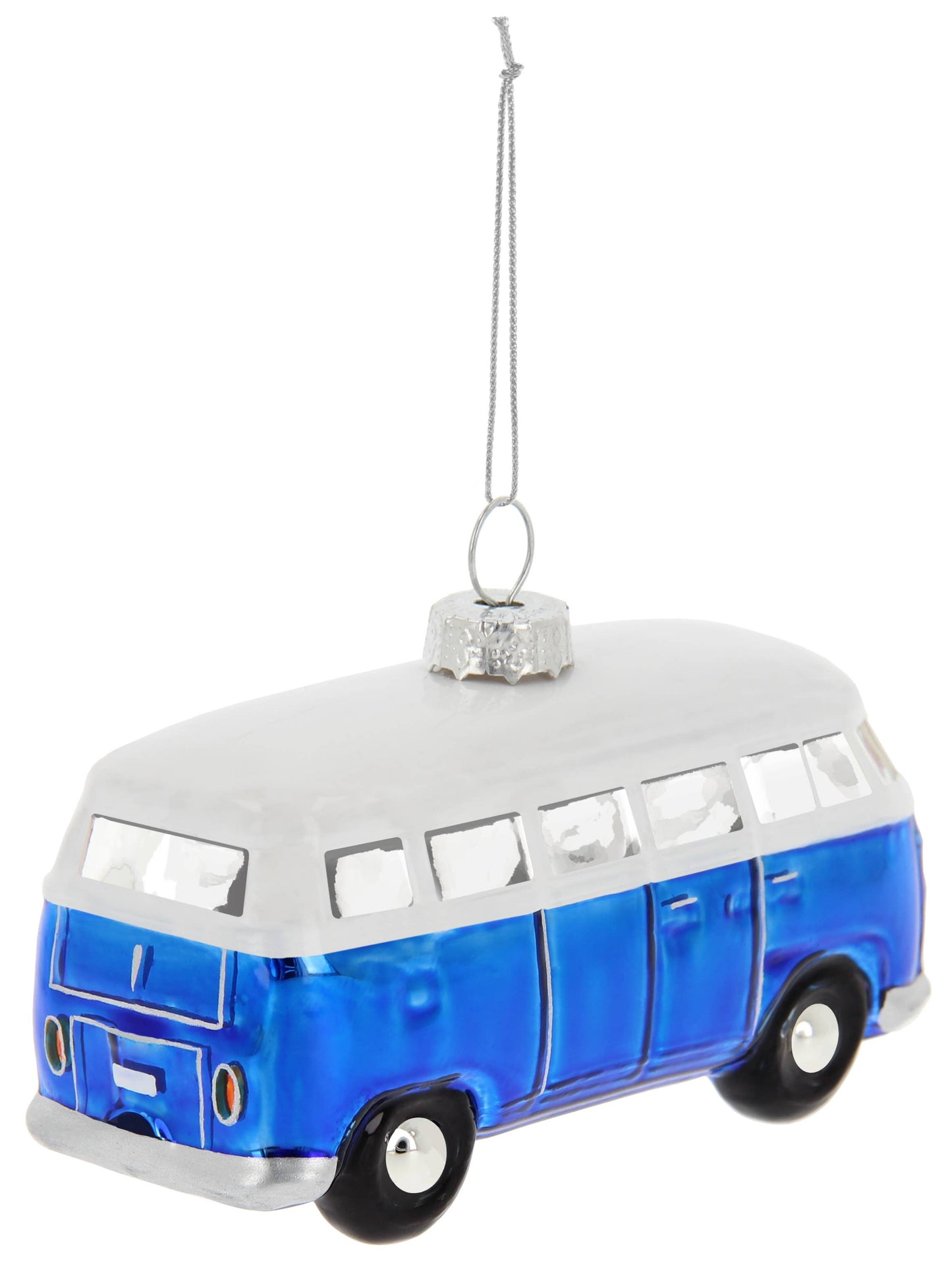 VW T1 Bus Christmas Decoration Blue &amp; White