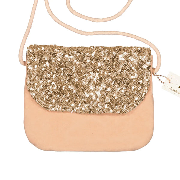 Handtas - Fluweel & Gouden Pailletten