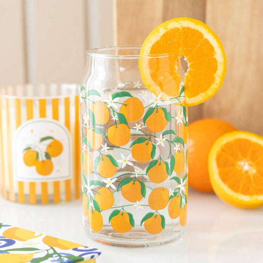 Water Glass Can - Orange