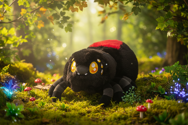 Mini knuffelbare Black Widow
