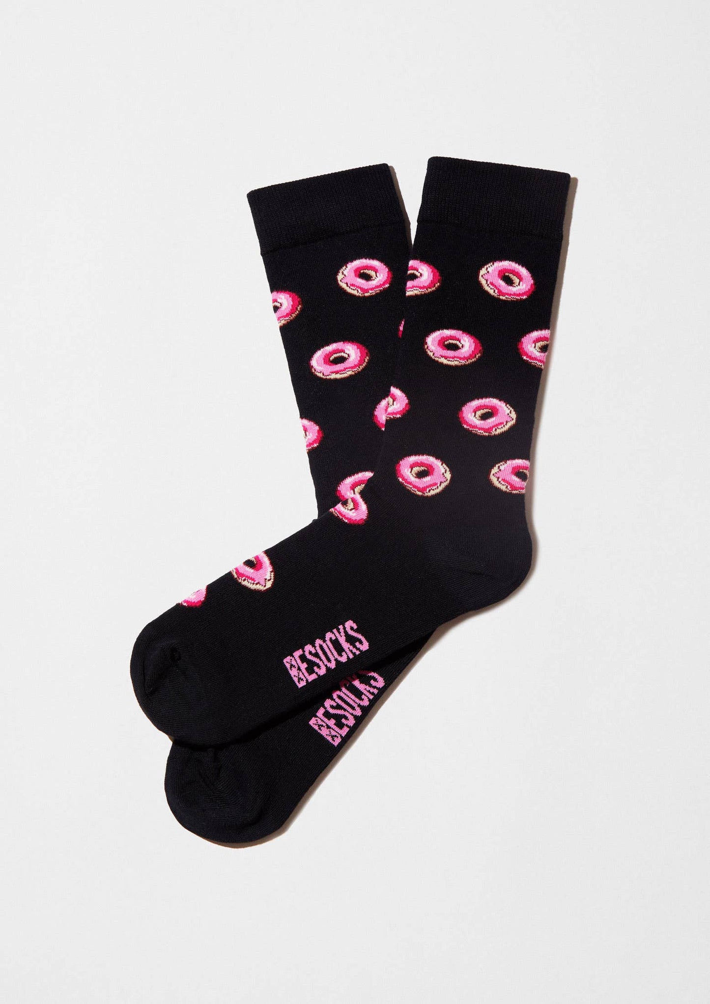 BeDonut Black - Chaussettes en Coton Bio 100%