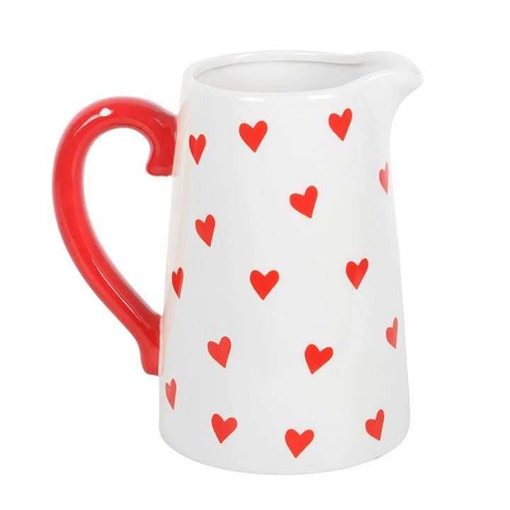 Keramische karaf met hartprint