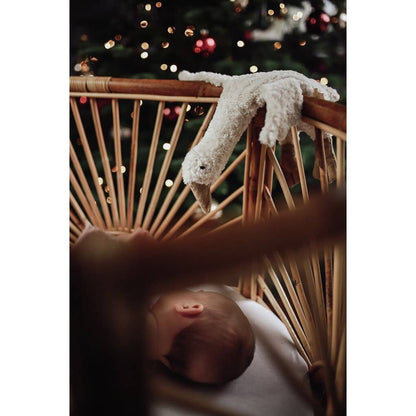 Petite bouillotte en forme d'oie blanche câline