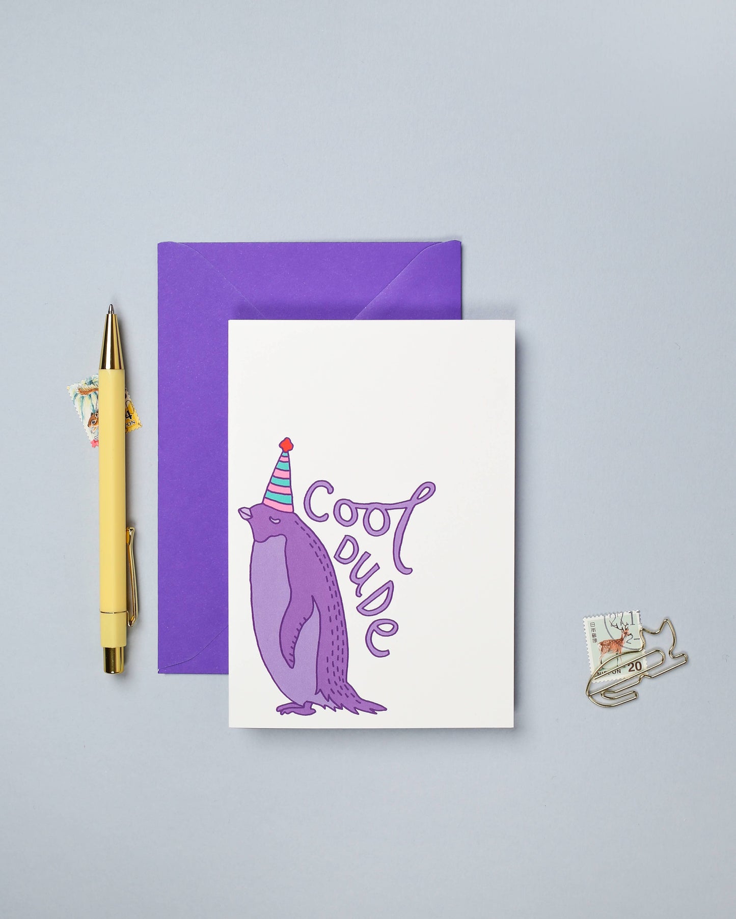 "Cool Dude" Penguin Greeting Card