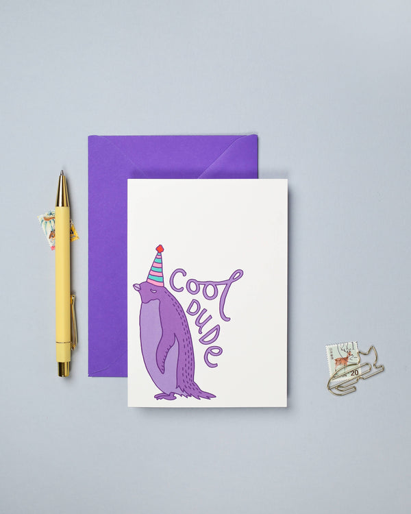 Carte de vœux Pingouin "Cool Dude"