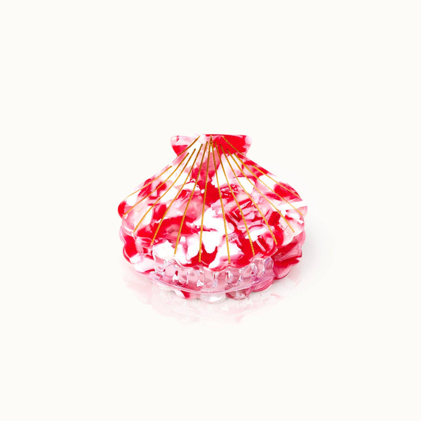 Aardbeienmilkshake schelp haarclip