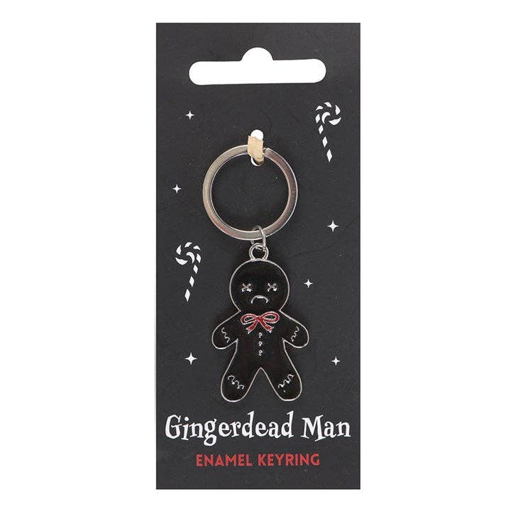 Spooky Gingerbread Gothic Christmas Keychain