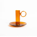 Amber Crystal Candle Holder