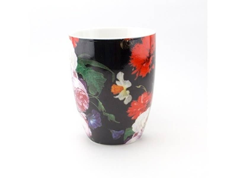 Boxed cup, De Heem, floral still life