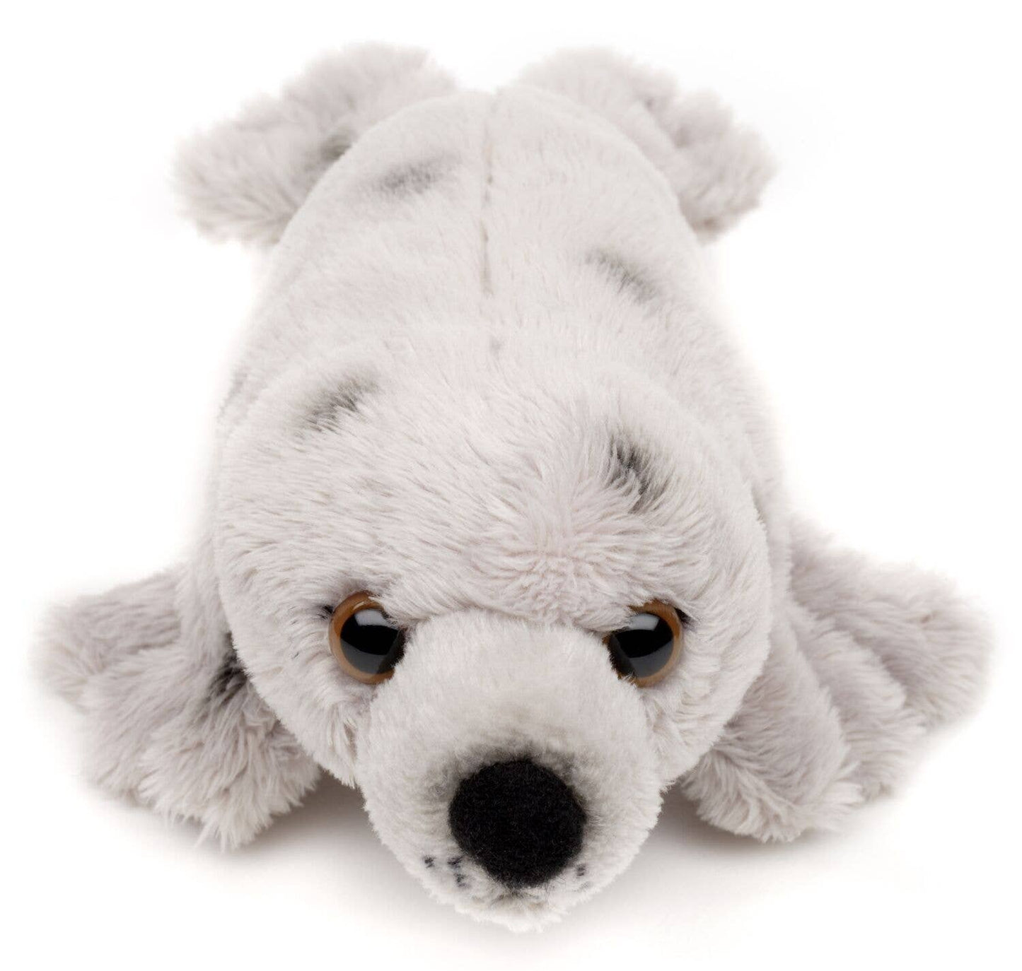 Seal plush toy (grey with polka dots)