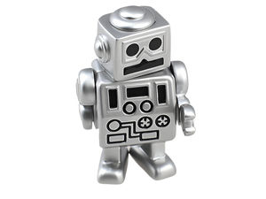 Magnetischer Büroklammerhalter Retro-Roboter