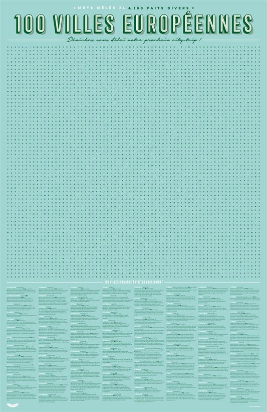 XL Game Poster - 100 European Cities