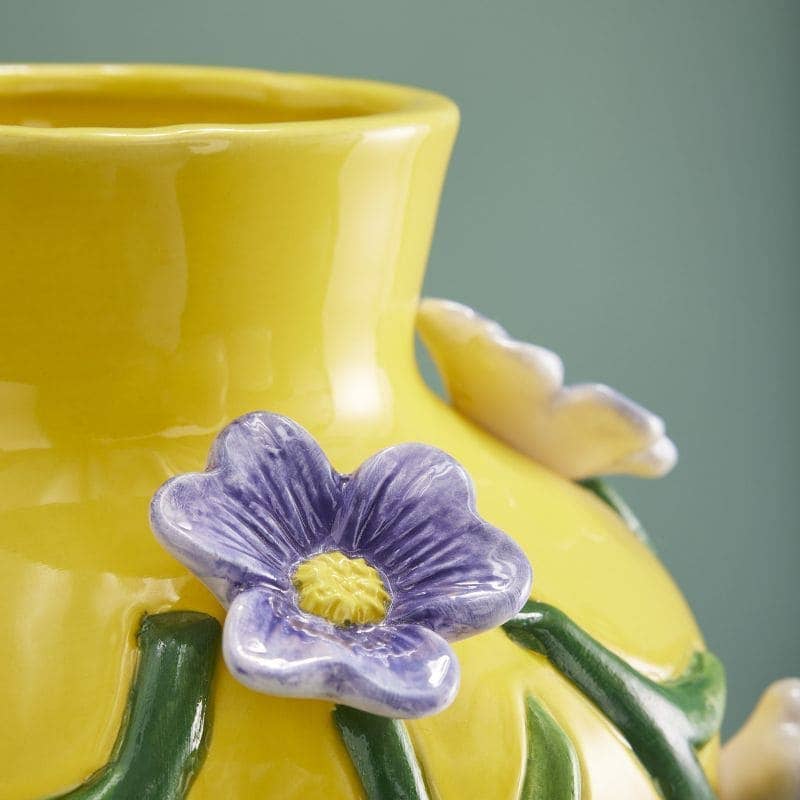 Vase M. Fleurs, Jaune Dolomite, 23 x 23 x 26 cm