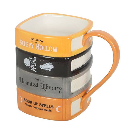 Mug d'Halloween Pile de livres de la bibliothèque hantée