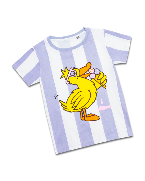 Flida de Eend met ijsje gestreept T-shirt voor kinderen