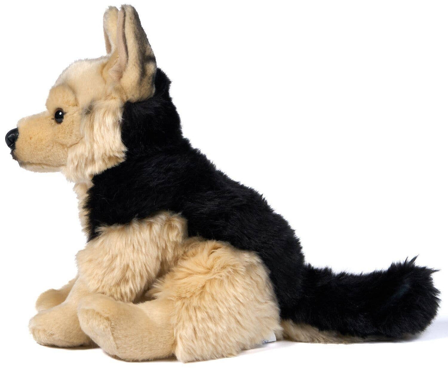 German Shepherd plush toy, sitting