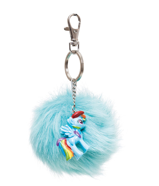 RAINBOW DASH SLEUTELHANGER MET BONTHANGER EN 3D-FIGUURTJE