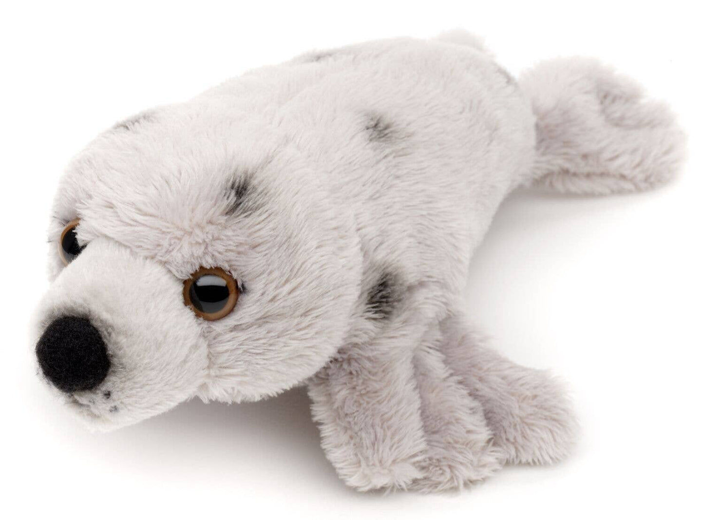 Seal plush toy (grey with polka dots)