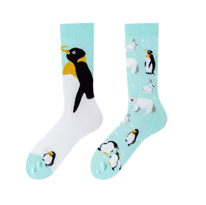 Mismatched Polar Animal Socks