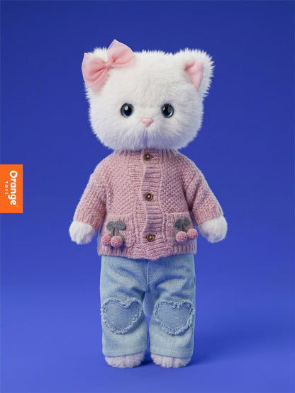 Peluche, Lucky Kitty, Lucky Sophie : Cerises en tricot 38 cm 3+