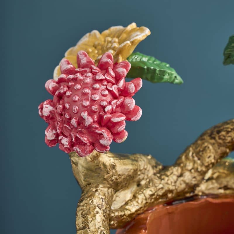 Vase tête de femme M. Perroquets