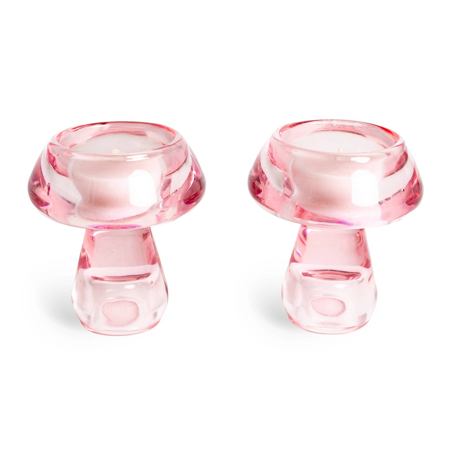 Lot de 2 Bougeoirs Champignon Roses S3 Helio Ferretti Vue 2