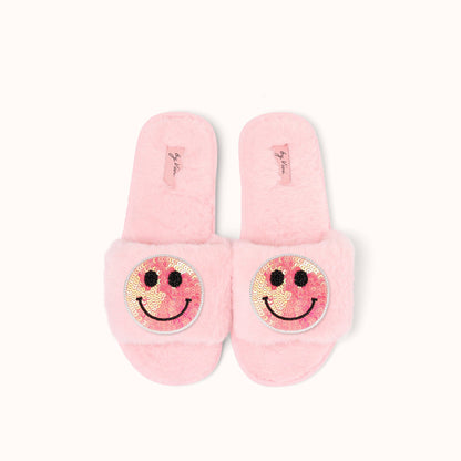 Paire de broches pour Chaussons - Smiley Rose