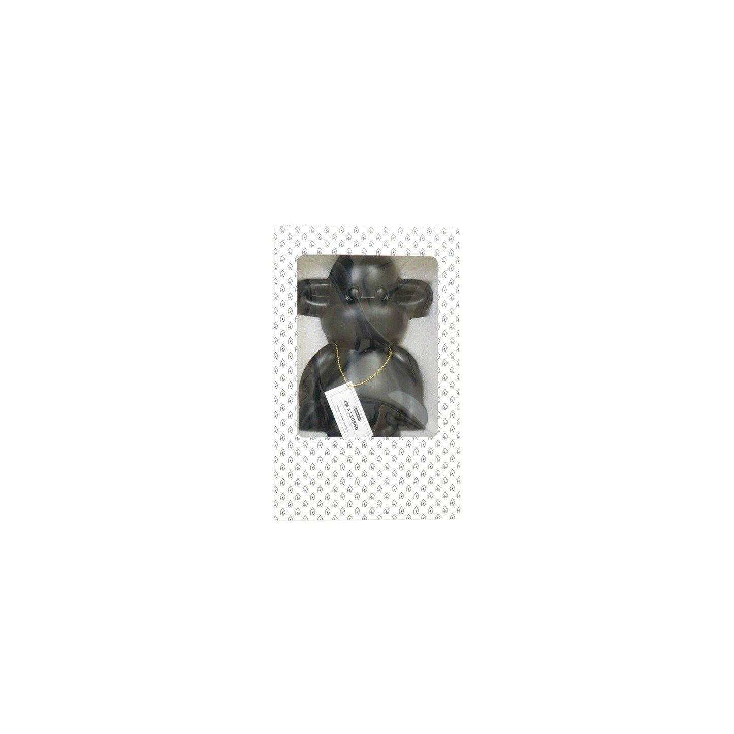 Decoratief ornament - Apenbeeldje 'De Legende' - Polyresin - Zwart - 20,5 x 13,5 x 35 cm
