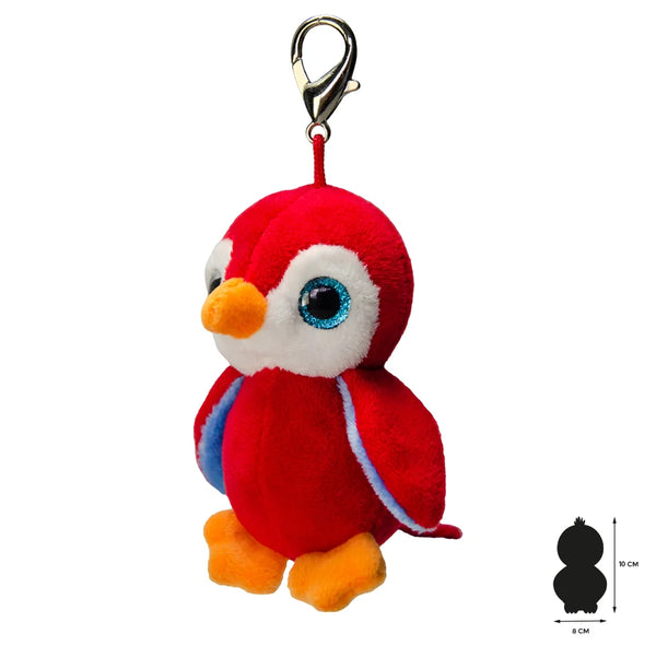 Pluche papegaai sleutelhanger