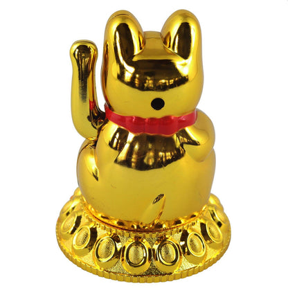 Golden solar lucky cat 8cm