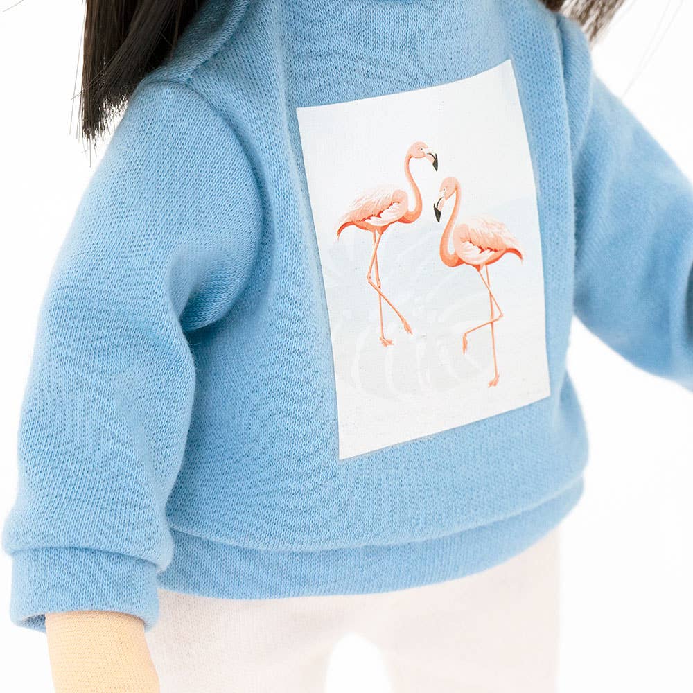 Ensemble de vêtements : sweat-shirt bleu, 28 cm