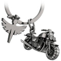 Motorfiets "Chopper" sleutelhanger met beschermengel