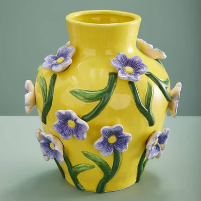 Vase M. Fleurs, Jaune Dolomite, 23 x 23 x 26 cm