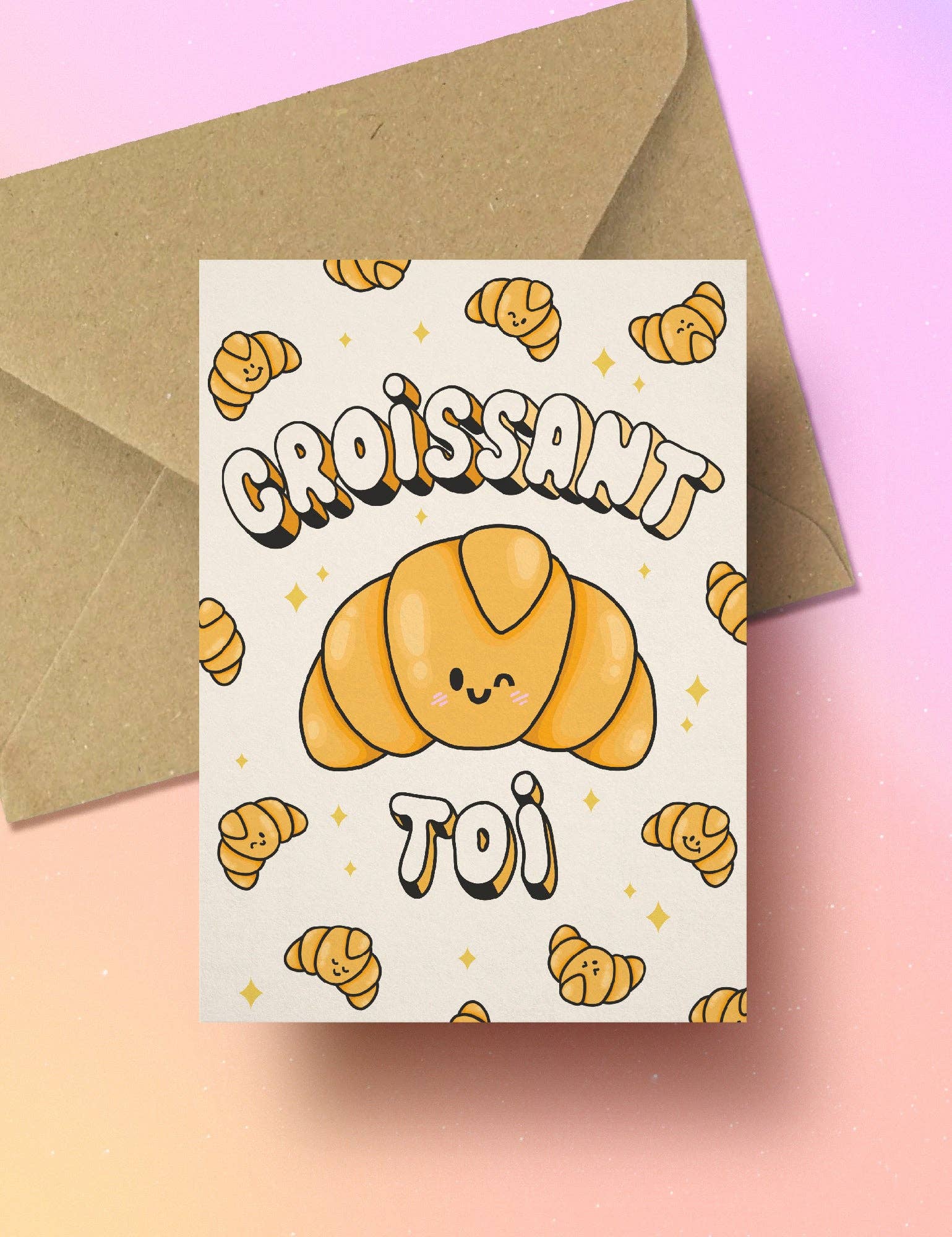'Croissant – toi' crois en toi carte de vœux croissant | Joanna Behar – vue 1