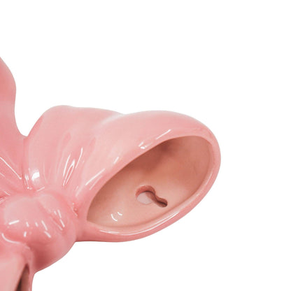 Wandvaas - Boogvormige wandvaas - Keramiek - Roze - 19x18,5x5,5 cm