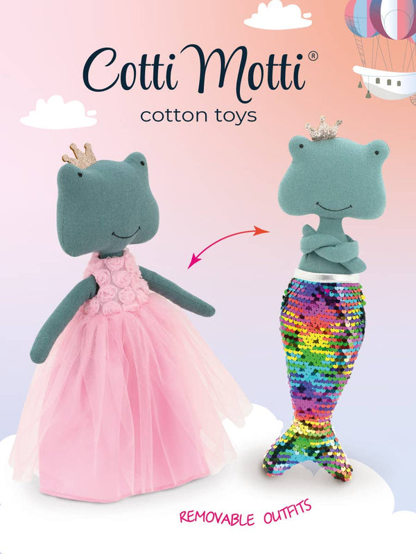 Pluche speelgoed Fiona La Rana: Zeemeerminoutfit en -staart - 29 cm