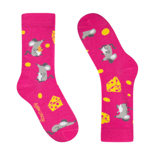 Durable and Fun Cotton Socks for Boys with Mouse Motif - Kylie Crazy