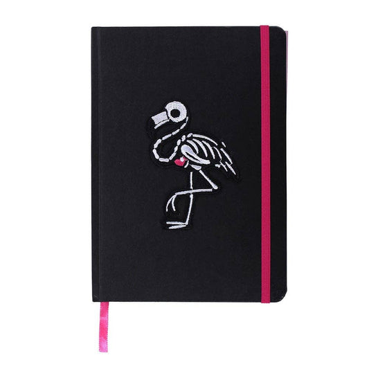 Carnet A5 Flamin-goth avec écusson et planche d'autocollants
