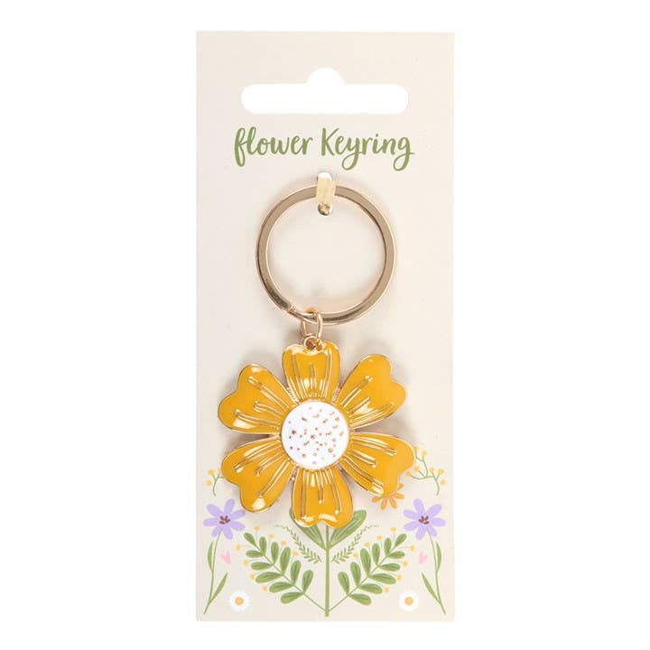 Porte-clés Marguerite Jaune