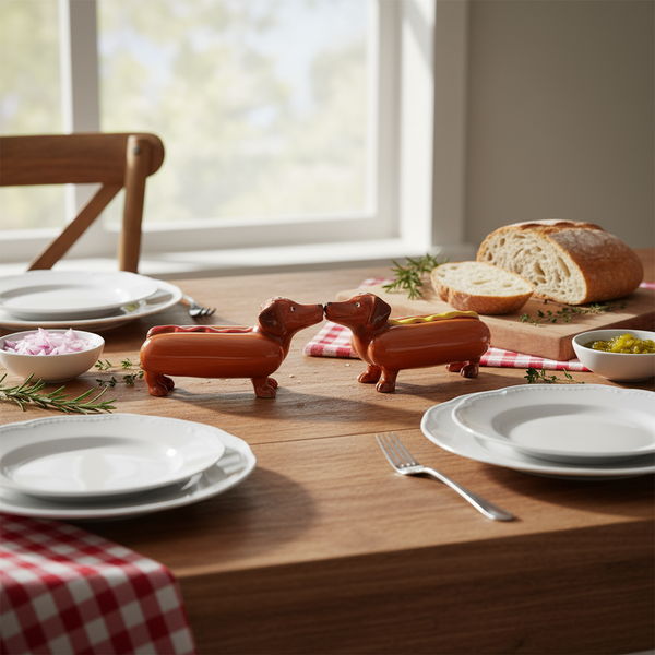 Happy Hot Dogs Zout- en Peperstrooier Set