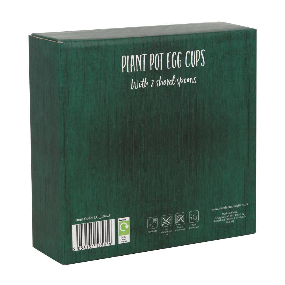 Coquetiers Pots de fleurs avec cuillères