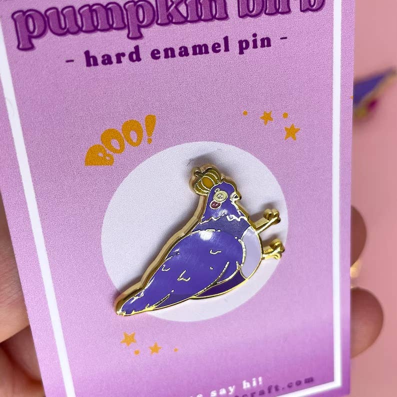 Pumpkin Pigeon Pin