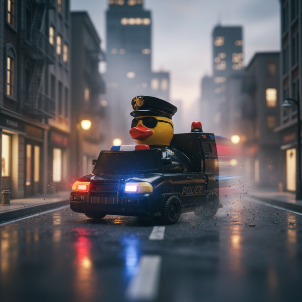 Eend politieauto
