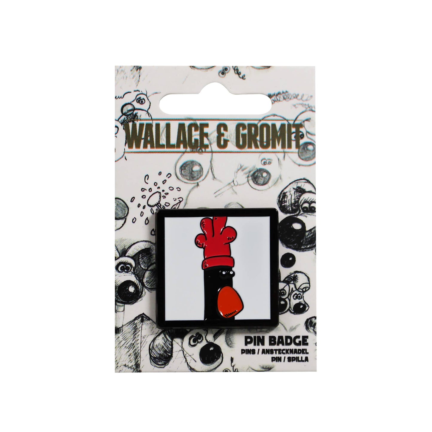 Wallace and Gromit Pin - McGraw Feathers