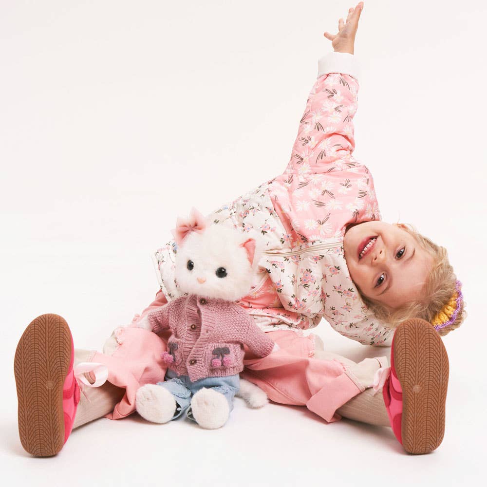 Peluche, Lucky Kitty, Lucky Sophie : Cerises en tricot 38 cm 3+