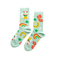Socks Porte-bonheur - Chats Chanceux, Trèfles, Éclairs et Arcs-en-Ciel